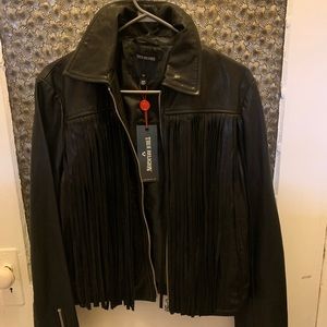 True religion leather jacket